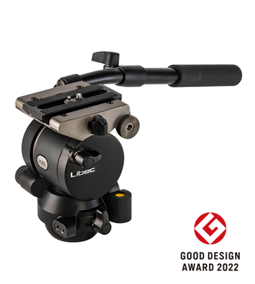 Sistema de trípode Libec HS-350MQ con cabezal H35, separador intermedio, patas de goma y estuche