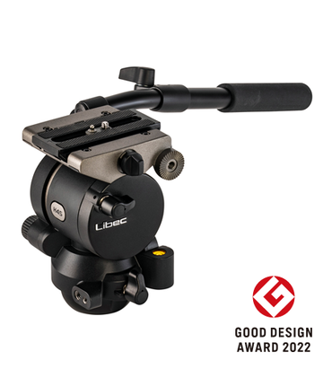 Sistema de trípode Libec HS-450MQ con cabezal H45, separador intermedio, patas de goma y estuche