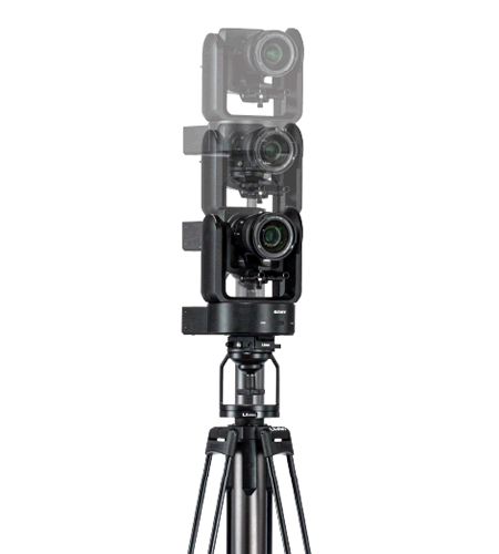 Columna de pedestal eléctrica de estudio Libec LX-ePed 2 Studio con plataforma rodante estándar