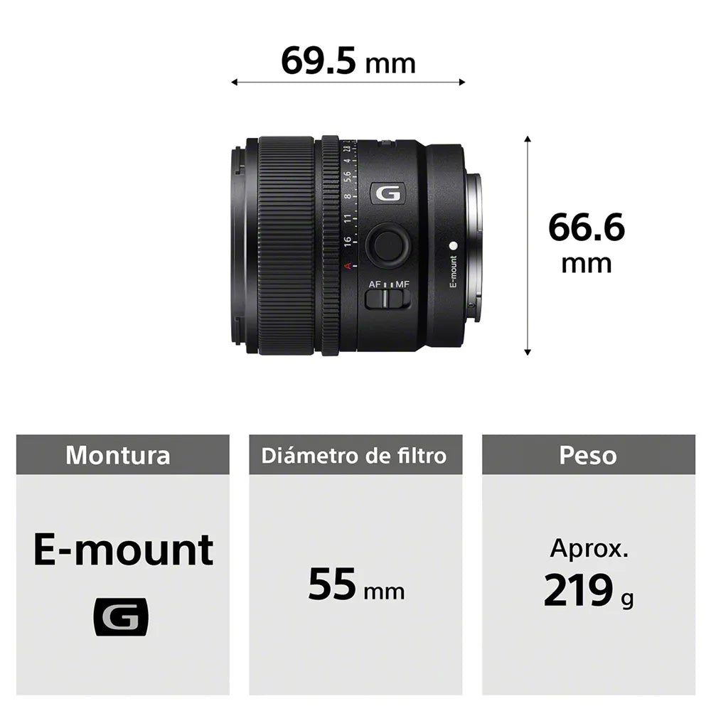 Lente E 15 mm F1.4 G SEL15F14G