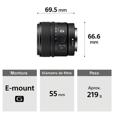 Lente E 15 mm F1.4 G  SEL15F14G