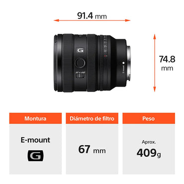 Lente FE 16-25 mm F2.8 G  SEL1625G//Z SYX