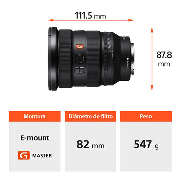 Lente Zoom Gran Angular | Montura E Full Frame | G Master | 16-35mm F2.8 | SEL1635GM2