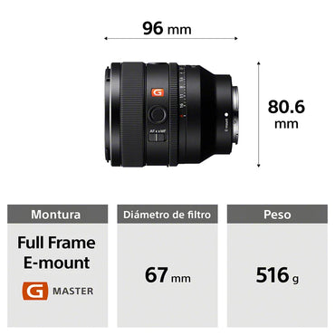 Lente FE 50 mm F1,4 GM  SEL50F14GM