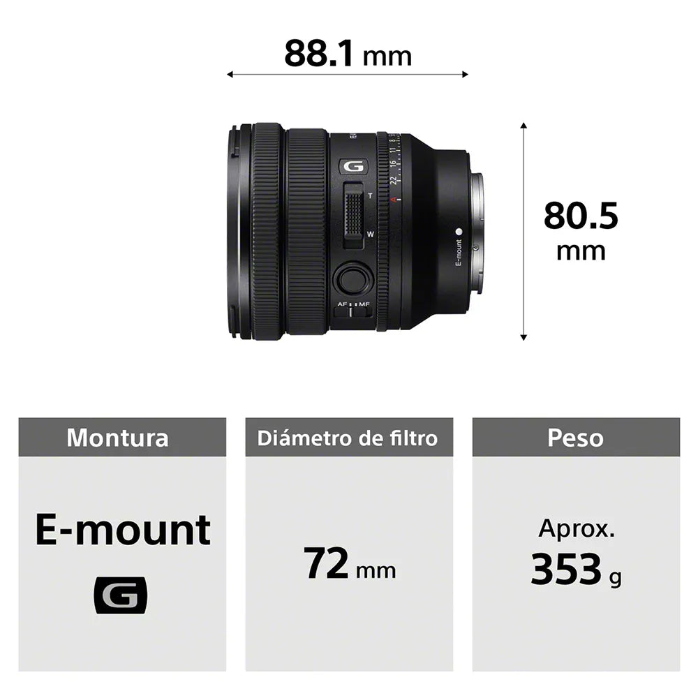 Lente FE PZ 16-35 mm F4 G SELP1635G