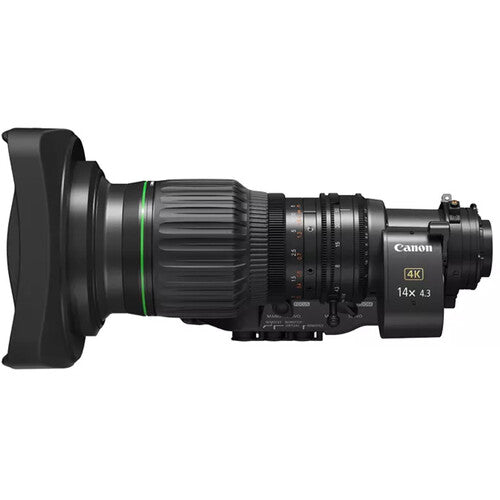 Objetivo servo portátil Canon CJ14ex4.3B IASE S 4K UHDgc de 2/3" y 14x con unidad Type-S