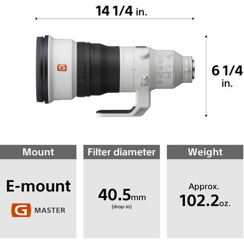 Lente FE 400 mm F2.8 GM OSS SEL400F28GM SYX