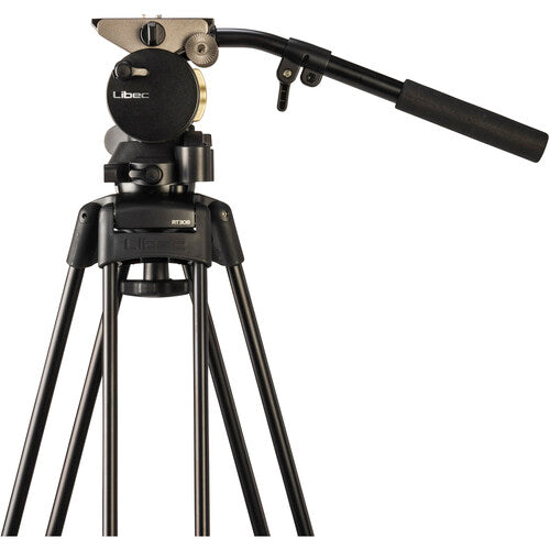Cabezal de video Libec H35 de 75 mm con base esférica y plana y mango panorámico (carga útil de 17,6 lb)