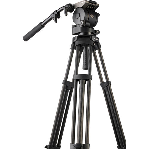 Sistema de trípode Libec HS-150C con cabezal H15, separador de suelo y estuche