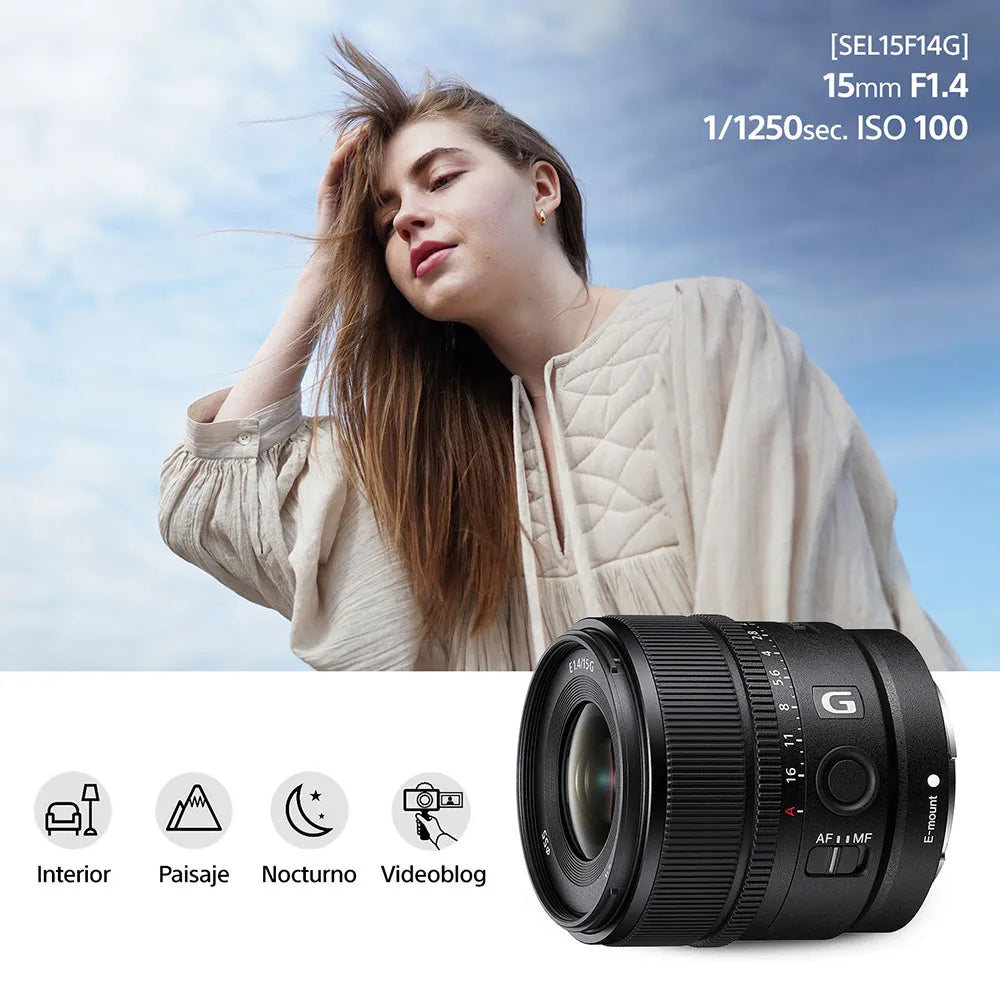 Lente E 15 mm F1.4 G SEL15F14G