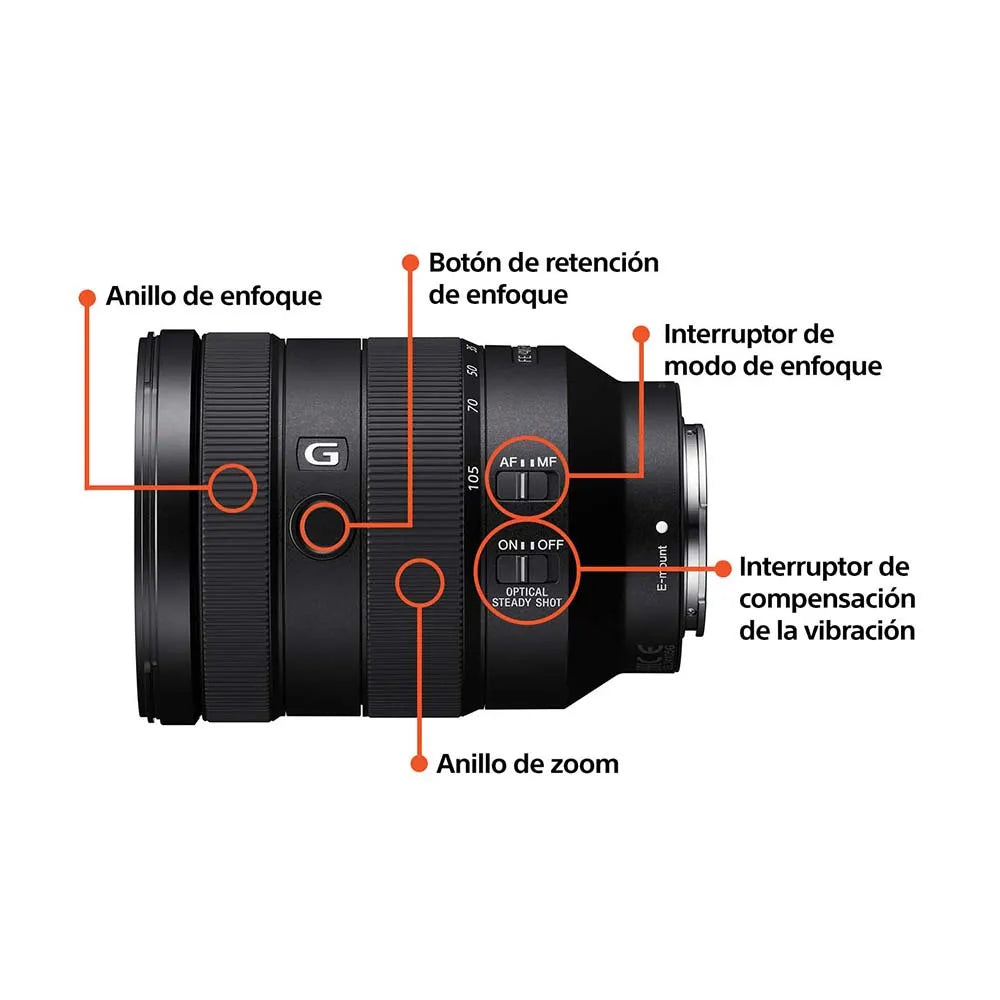 Lente FE 24-105 mm F4 G OSS SEL24105G