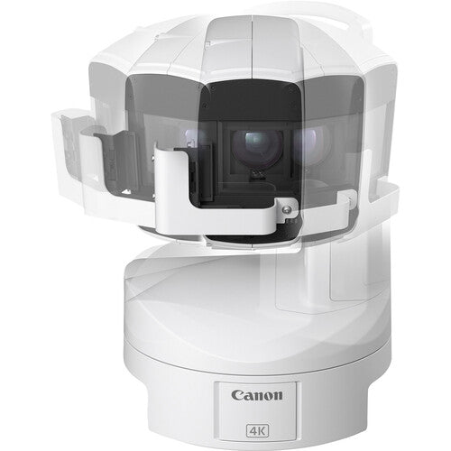 Cámara Canon CR-X300 4K PTZ para exteriores con zoom 20x (blanco titanio)