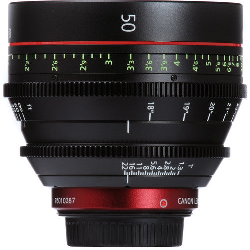 Objetivo fijo de cine Canon CN-E 50 mm T1.3 LF (montura EF)