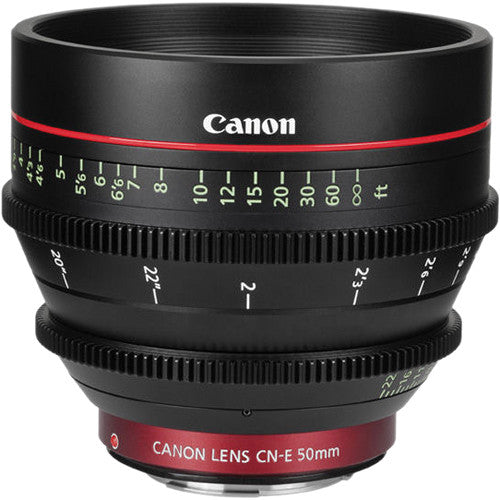 Objetivo fijo de cine Canon CN-E 50 mm T1.3 LF (montura EF)