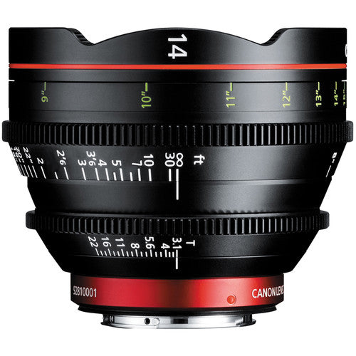 Objetivo fijo de cine Canon CN-E 14 mm T3.1 LF (montura EF)