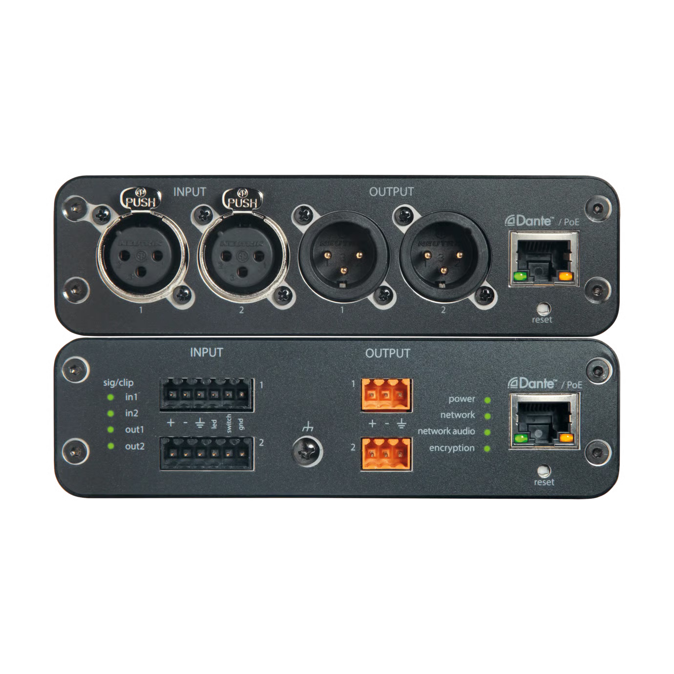 Interfaz de red de audio Shure ANI22XLR (conectores XLR)