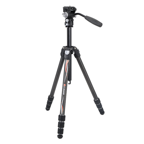 Tripié Compacto de Video E-Image TC204 con Cabezal Fluido (Capacidad de Carga hasta 5 kg)