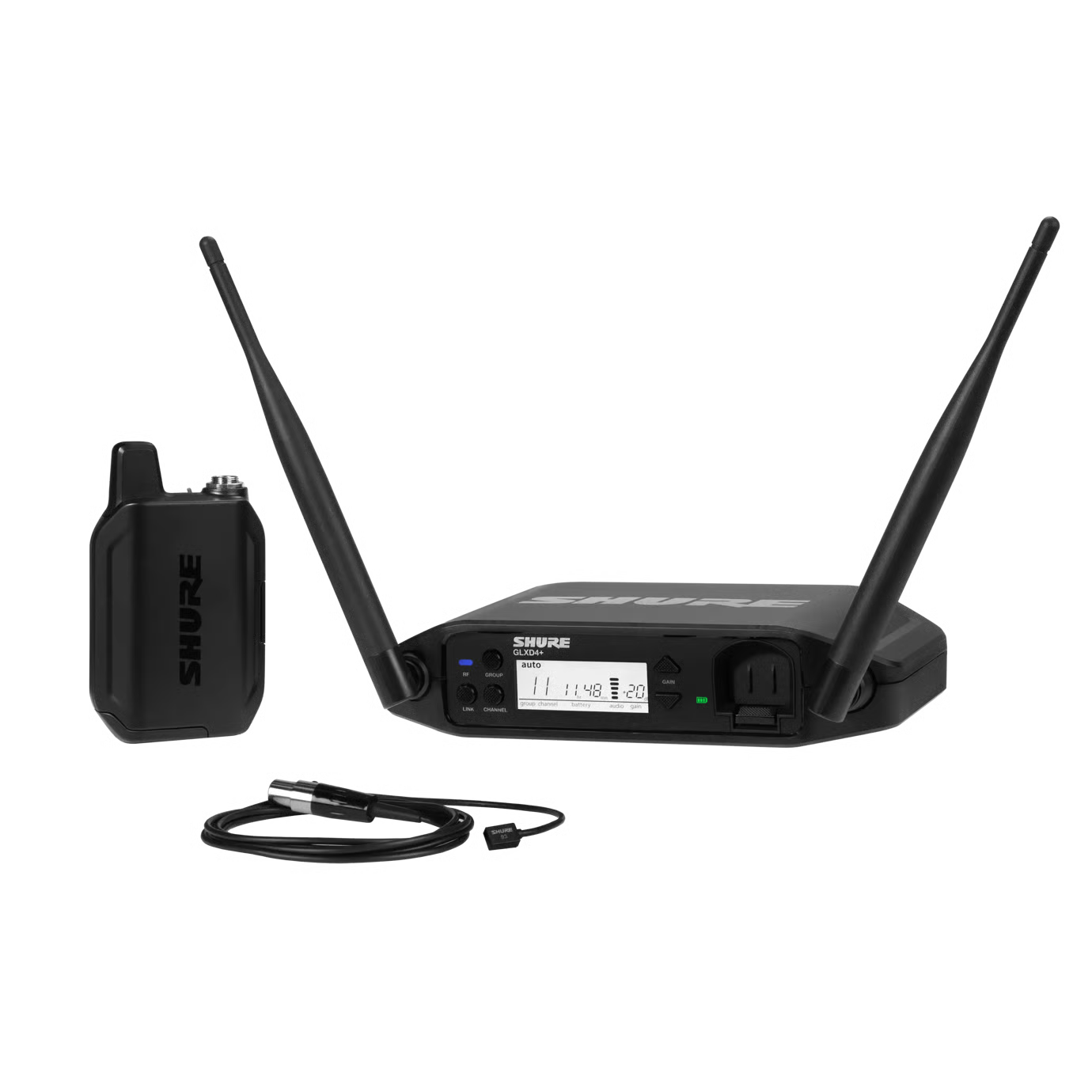 Sistema inalámbrico digital para presentador con micrófono de solapa WL93-- GLXD14+/93