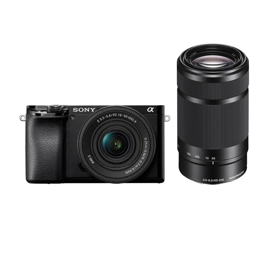 Combo: Cámara Digital Mirrorless APS-C ILCE-6100K: A6100 + Lente SELP16502 + Lente E 55-210