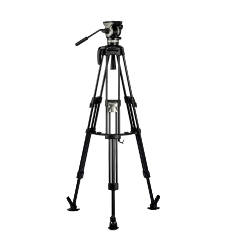 Sistema de trípode Libec NX-300MQ con cabezal N30, separador intermedio, patas de goma y estuche