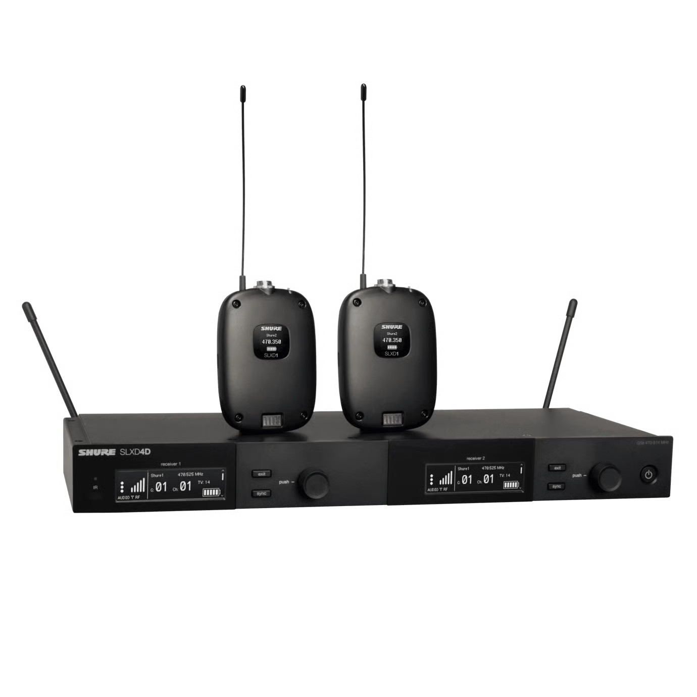 Sistema inalámbrico dual con dos transmisores SLXD1 Bodypack