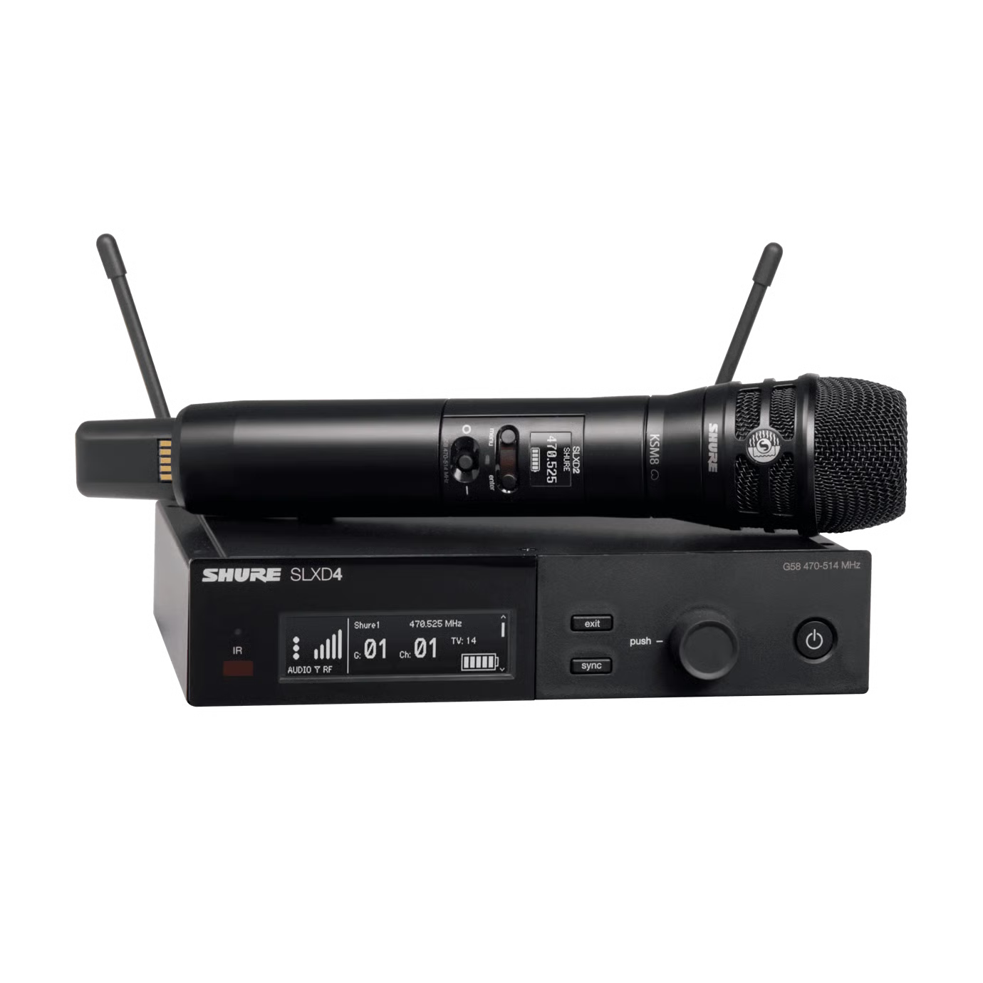 Sistema inalámbrico con transmisor de mano KSM8 Dualdyne ™