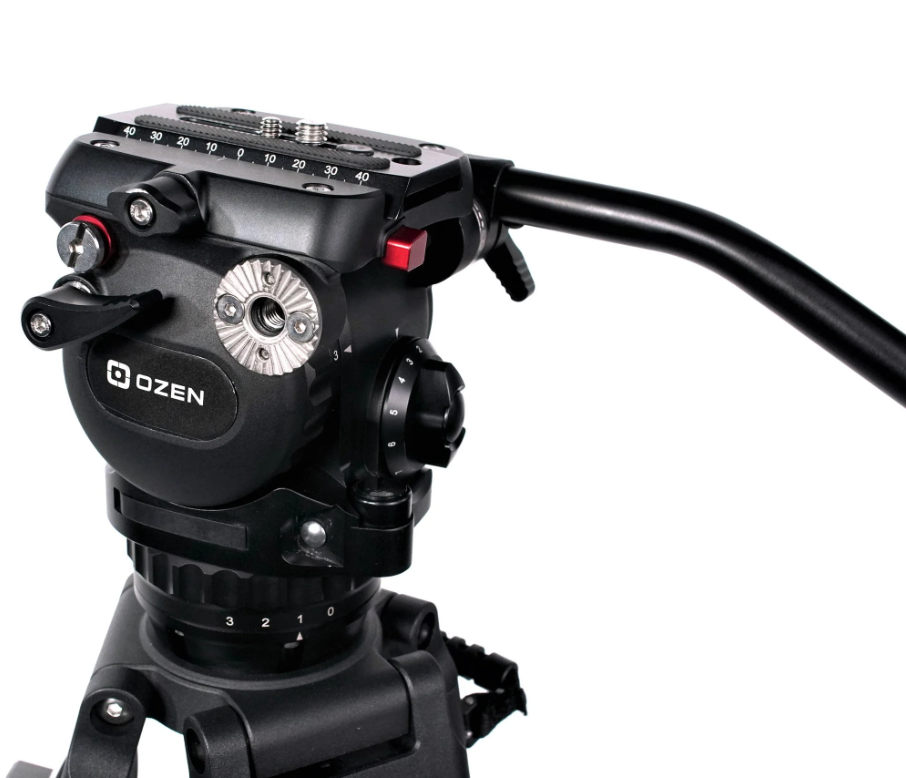 Tripié Profesional OZEN System 6AL2HDS Heavy Duty con Cabezal Fluido AGILE 6S (Payload 1–8 kg, Bowl 75 mm)
