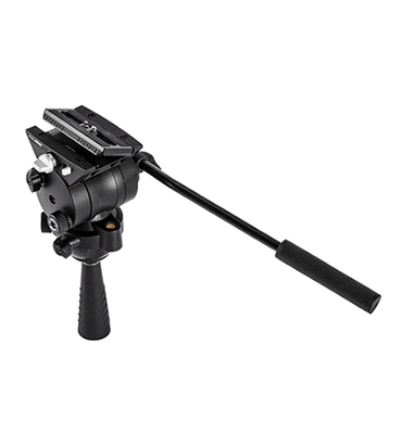 Cabezal de video de fricción Libec con base esférica/plana de 75 mm y mango plano