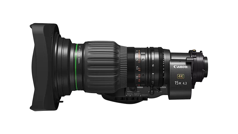 Objetivo servo gran angular Canon CJ15ex4.3B IASE S 4K UHDxs de 2/3" y 15x con unidad Type-S
