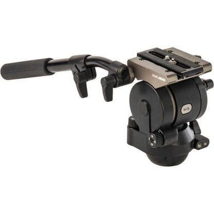 Cabezal de video Libec H15 de 75 mm con base esférica y plana y asa panorámica (carga útil de 3 kg)