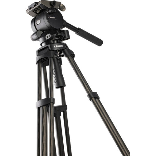 Sistema de trípode Libec HS-150C con cabezal H15, separador de suelo y estuche