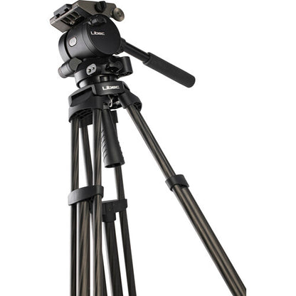 Sistema de trípode Libec HS-150C con cabezal H15, separador de suelo y estuche