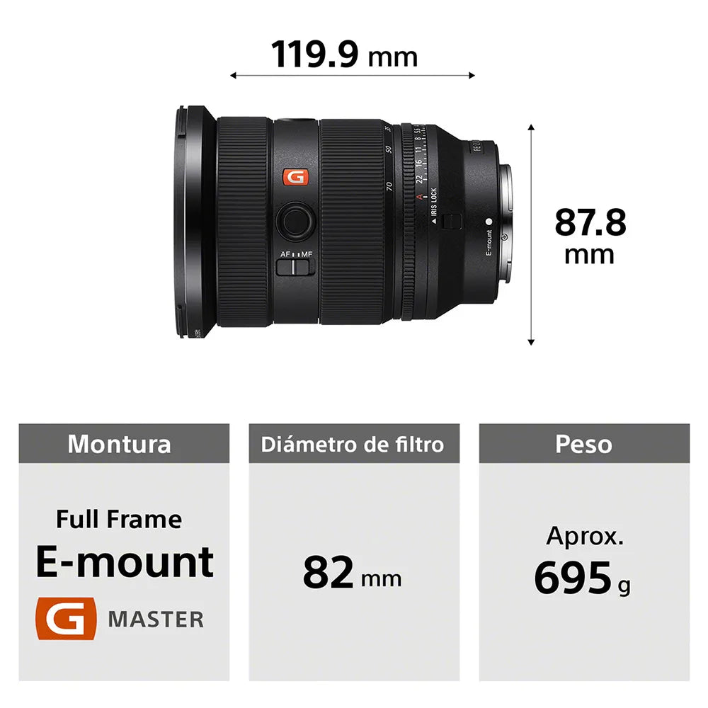Lente FE 24-70 mm F2.8 GM II  SEL2470GM2
