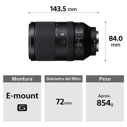 Lente FE 70-300mm F4.5-5.6 G OSS  SEL70300G//CSYX