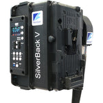 Transceptor de fibra SMPTE MultiDyne SilverBack V 4K para cámara (montaje en V)