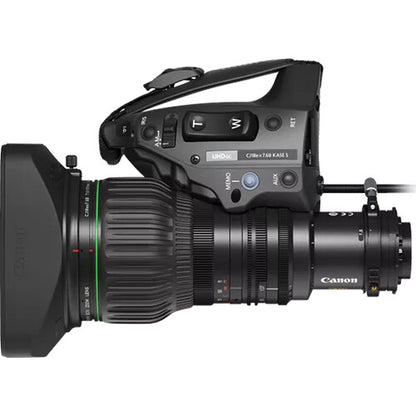 Objetivo servo estándar Canon CJ18ex7.6B KASE S 4K UHDgc de 2/3" y 18x con unidad tipo S (sin extensor)