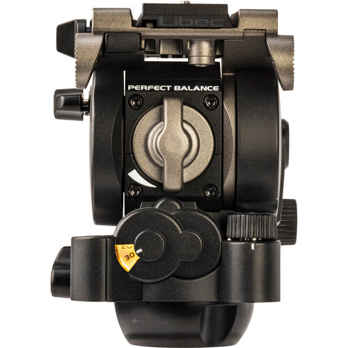 Cabezal de video Libec H35 de 75 mm con base esférica y plana y mango panorámico (carga útil de 17,6 lb)