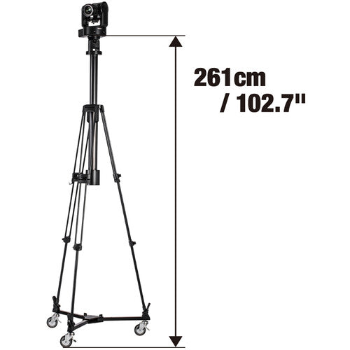 Columna de pedestal eléctrica Libec LX-ePed Studio con plataforma rodante estándar
