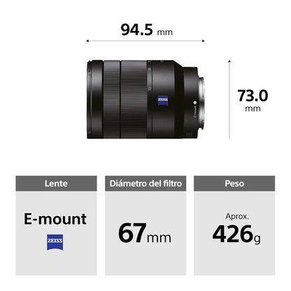 Lente Vario-Tessar® T* FE 24-70 mm F4 ZA OSS  SEL2470Z