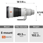 Lente FE 400 mm F2.8 GM OSS SEL400F28GM SYX