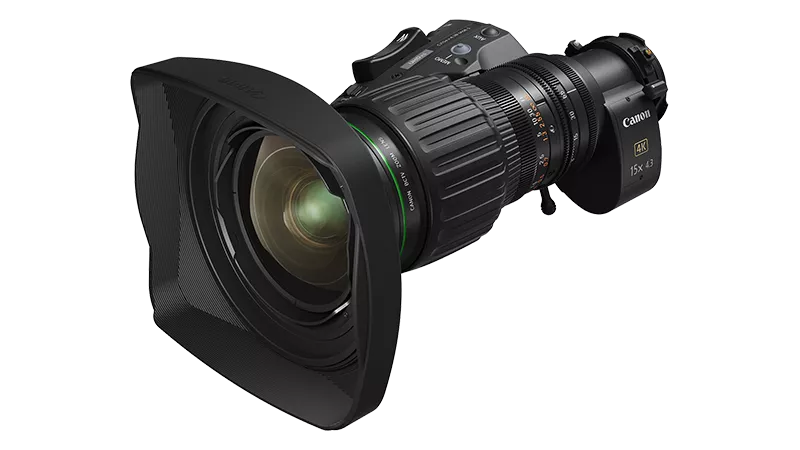 Objetivo servo gran angular Canon CJ15ex4.3B IASE S 4K UHDxs de 2/3" y 15x con unidad Type-S