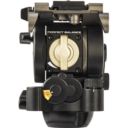 Cabezal de video Libec H15 de 75 mm con base esférica y plana y asa panorámica (carga útil de 3 kg)