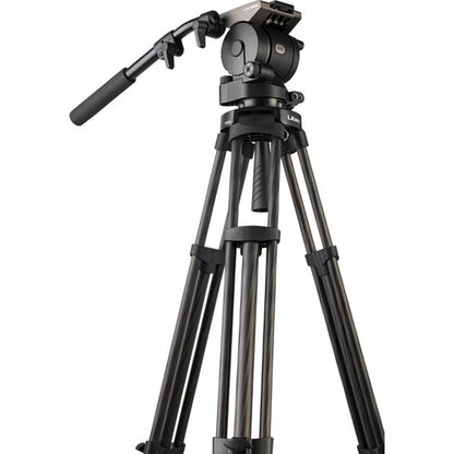 Sistema de trípode Libec HS-150C con cabezal H15, separador de suelo y estuche