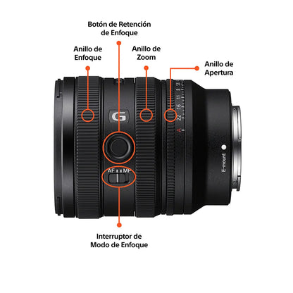 Lente FE 16-25 mm F2.8 G  SEL1625G//Z SYX