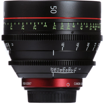 Objetivo fijo de cine Canon CN-E 50 mm T1.3 LF (montura EF)