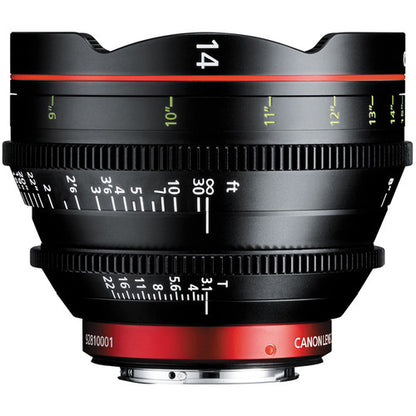 Objetivo fijo de cine Canon CN-E 14 mm T3.1 LF (montura EF)
