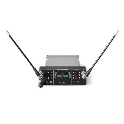 Receptor inalámbrico portátil digital de doble canal Axient® ADX5D