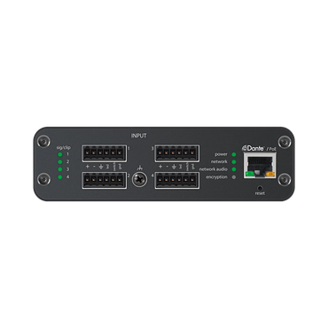 Interfaz de red de audio de micrófono/línea Dante de 4 canales Shure ANI4IN (entradas de bloque)