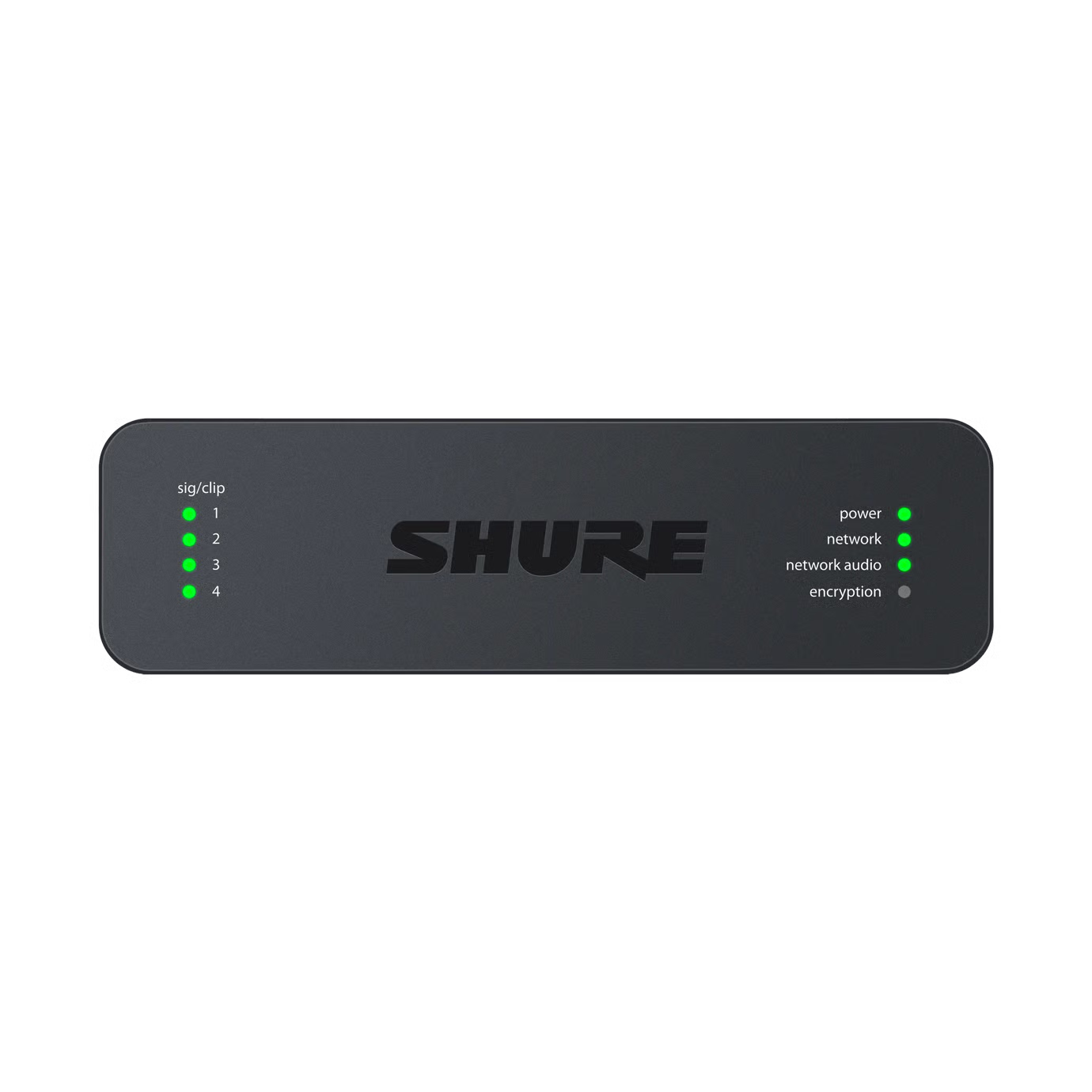 Interfaz de red de audio de micrófono/línea Dante de 4 canales Shure ANI4IN (entradas de bloque)