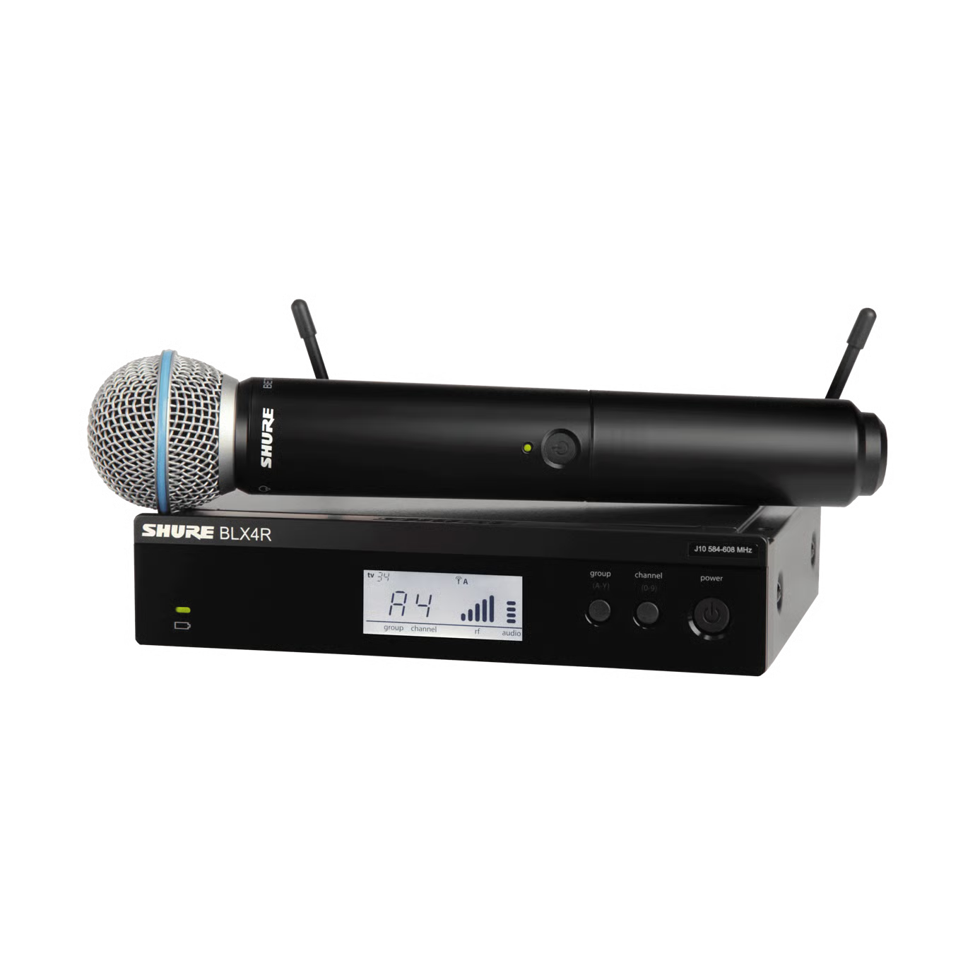 Sistema vocal inalámbrico con Montaje en Rack con Beta 58A---BLX24R/B58